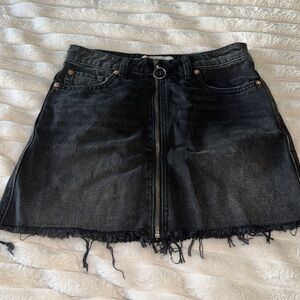 Size 25 free people jeans zip up skirt